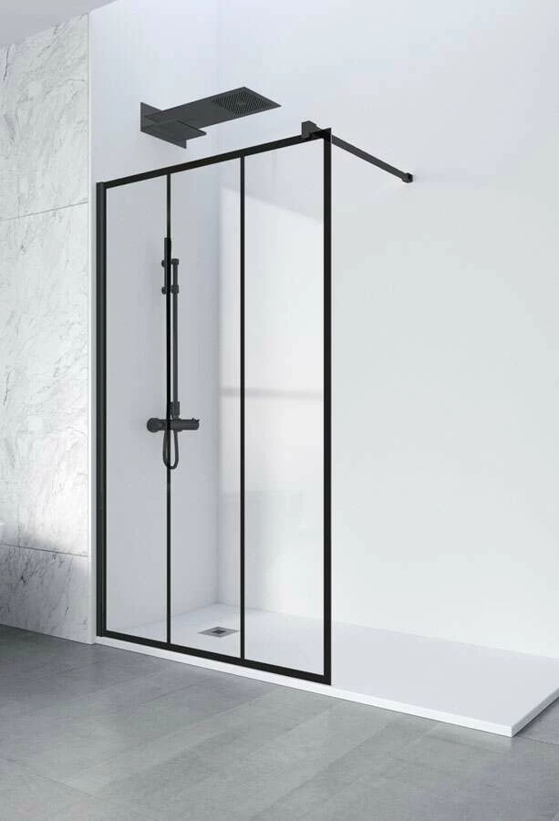 Profiltek FIXED ONE Duschwand 6 Mm Schwarz