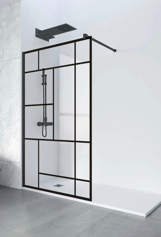 Profiltek FIXED ONE Duschwand 6 Mm Schwarz – Bild 2