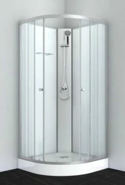 Duschmeister Komplettdusche 80x80x203 Silber Sano 324