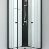 Duschmeister Komplettdusche 90x90x203 Schwarz Sano 321