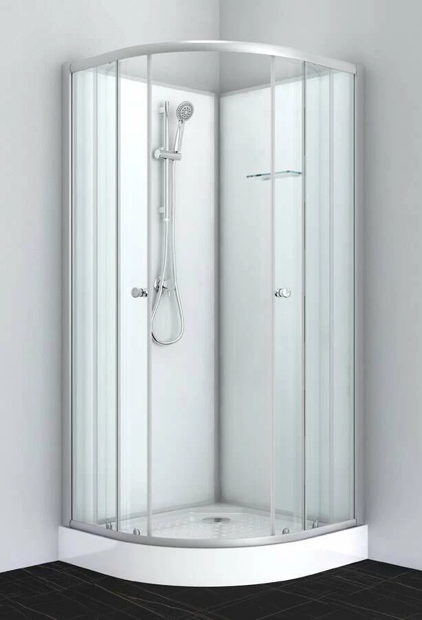 Duschmeister Komplettdusche 80x80x203 Silber Sano 320