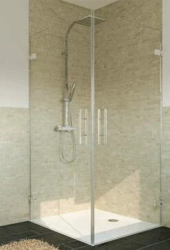 Breuer AVANTA Eckeinstieg Drehtür 2-teilig Rahmenlos 8 Mm