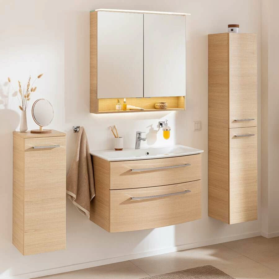 Fackelmann B.Style Badmöbel-Komplettset 83 Cm Sandeiche