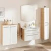 Fackelmann B.Style Badmöbel-Komplettset 83 Cm Sandeiche / Weiß