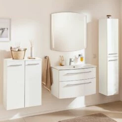 Fackelmann B.Style Badmöbel-Komplettset 83 Cm Weiß