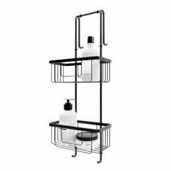 Schulte Duschablage Zum Hängen 2 Etagen Duschkorb Hängeduschkorb Black Style