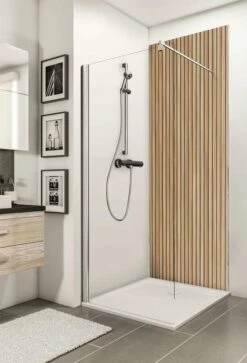 Schulte Decodesign Duschrückwand Dekor Lärche Japandi, Vertikal