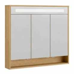 Fackelmann Spiegelschrank Natura Asteiche 3T 93 Cm