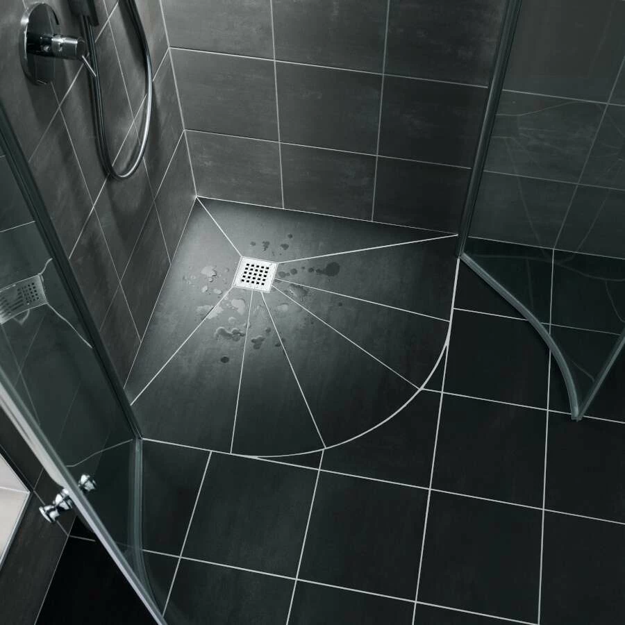 Kermi POINT Duschboard Viertelkreis Mit Unterbau Für Einen Dezentralen Punktablauf – Bild 2