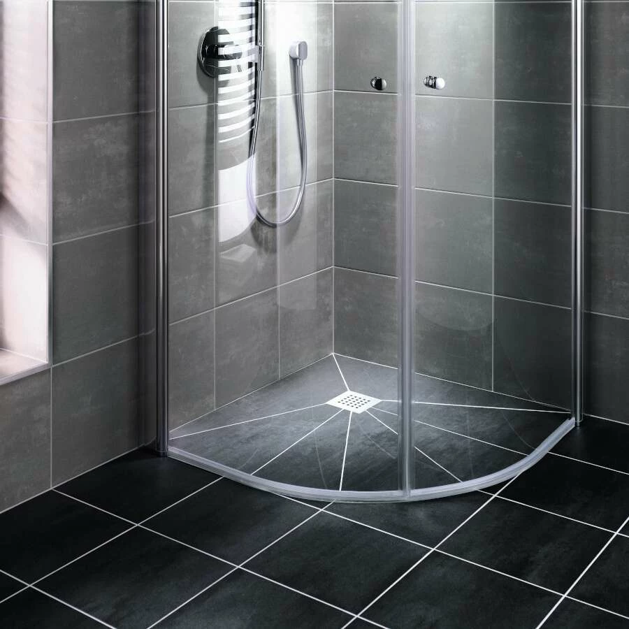 Kermi POINT Duschboard Viertelkreis Mit Unterbau Für Einen Dezentralen Punktablauf – Bild 3