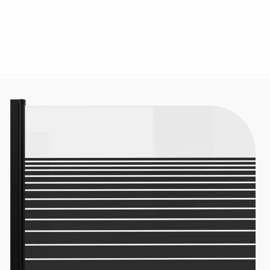 Duschmeister Badewannenfaltwand Max F 4 Schwarze Streifen 75 X 140 Cm – Bild 2