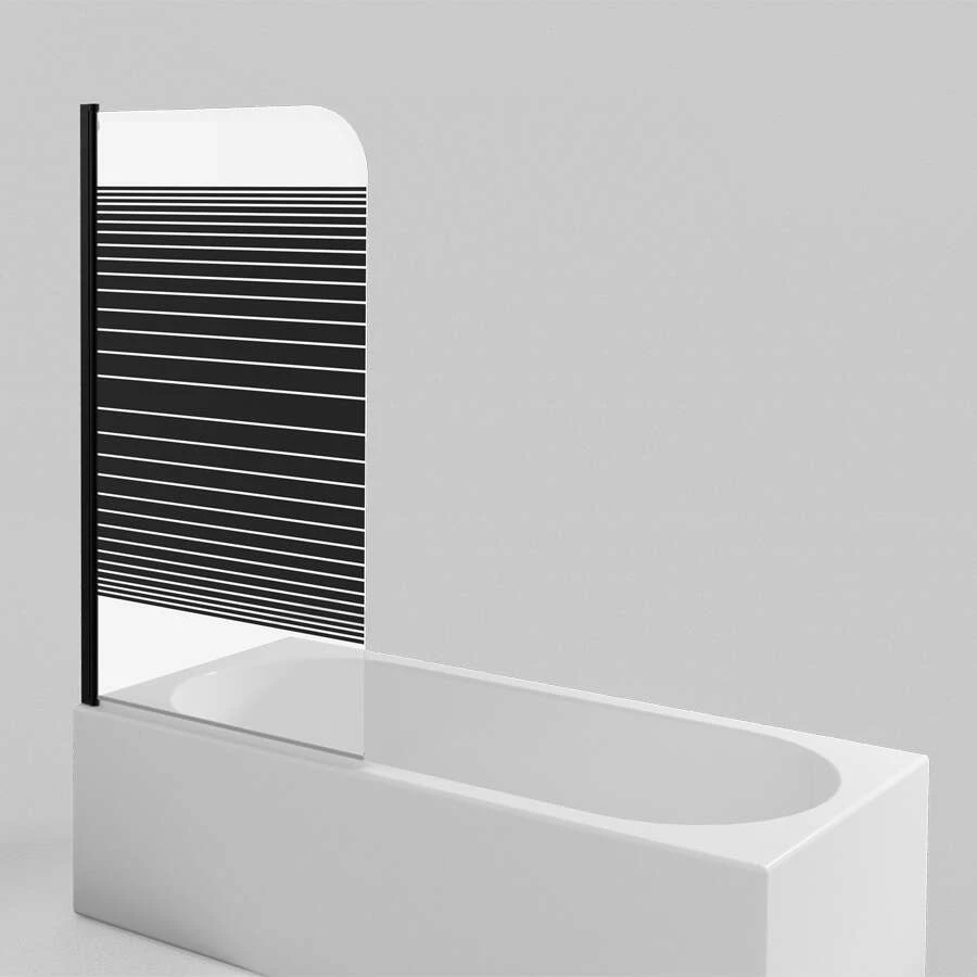 Duschmeister Badewannenfaltwand Max F 4 Schwarze Streifen 75 X 140 Cm – Bild 4