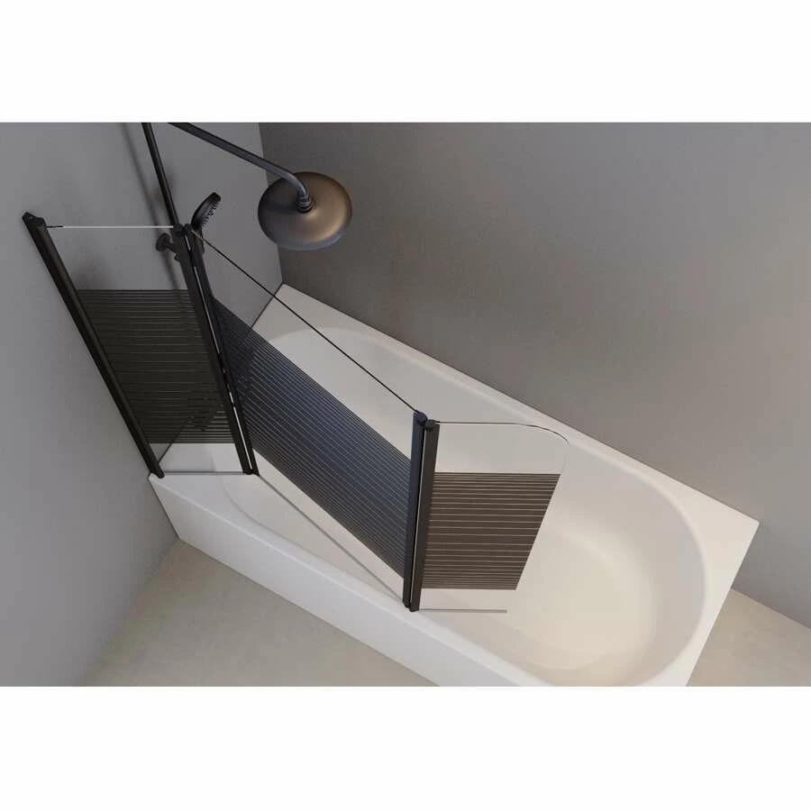 Duschmeister Badewannenfaltwand Max F 6 Schwarze Streifen 125 X 140 Cm – Bild 6