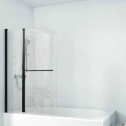 Duschmeister Badewannenfaltwand Max F 11 Schwarz 100 X 140 Cm