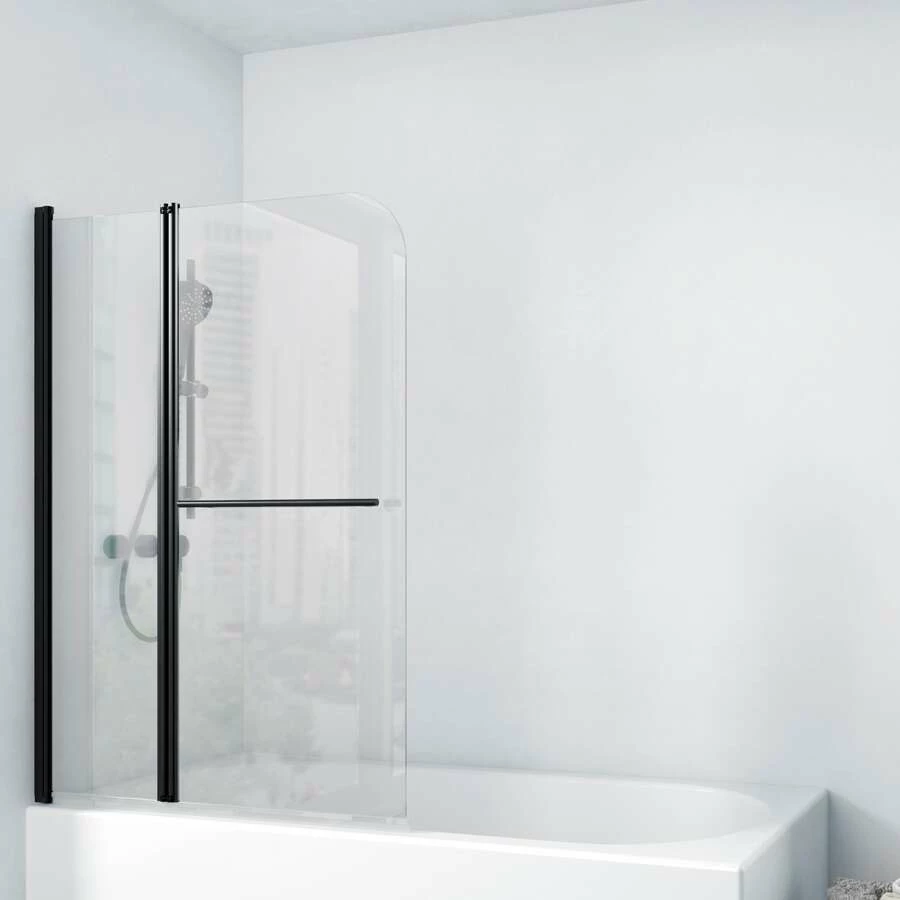 Duschmeister Badewannenfaltwand Max F 11 Schwarz 100 X 140 Cm