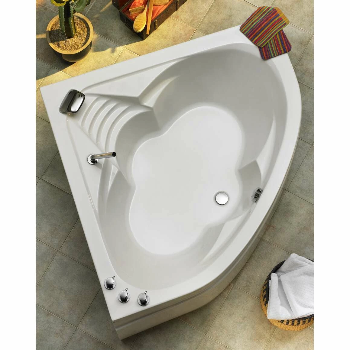 Ottofond Eckbadewanne Cascade 140 X 140