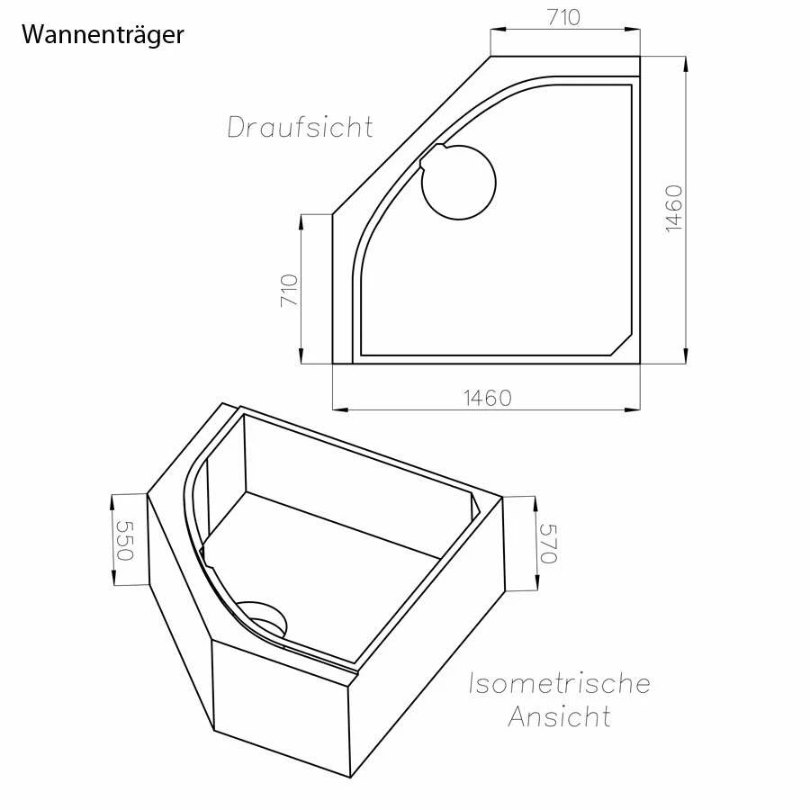 Ottofond Eckbadewanne Cascade 140 X 140 – Bild 2