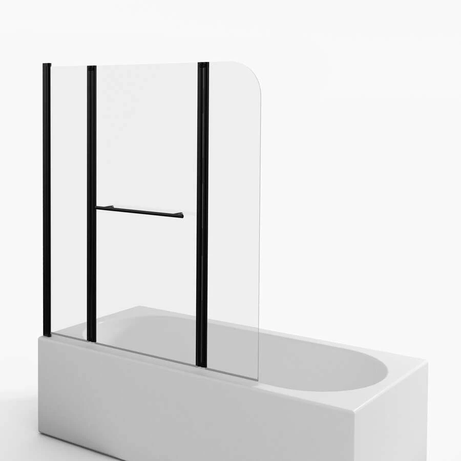 Duschmeister Badewannenfaltwand Max F 12 Schwarz 125 X 140 Cm – Bild 5