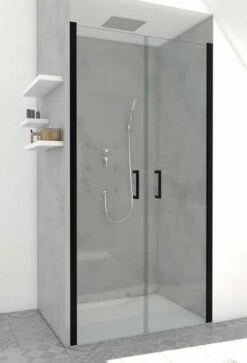 Duschmeister Pendeltür Max F 24 Schwarz 90 X 200 Cm Duschkabine