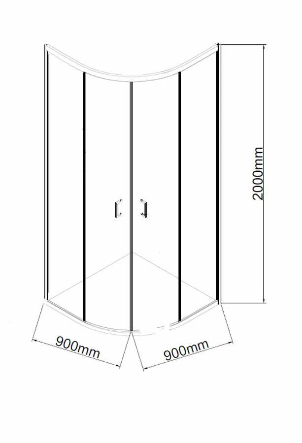 Duschmeister Runddusche Max F 26 Schwarz 90 X 90 X 200 Cm – Bild 4