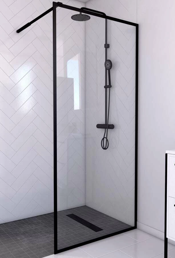 Duschmeister Walk In Max F 31 Schwarz 90 X 200 Cm