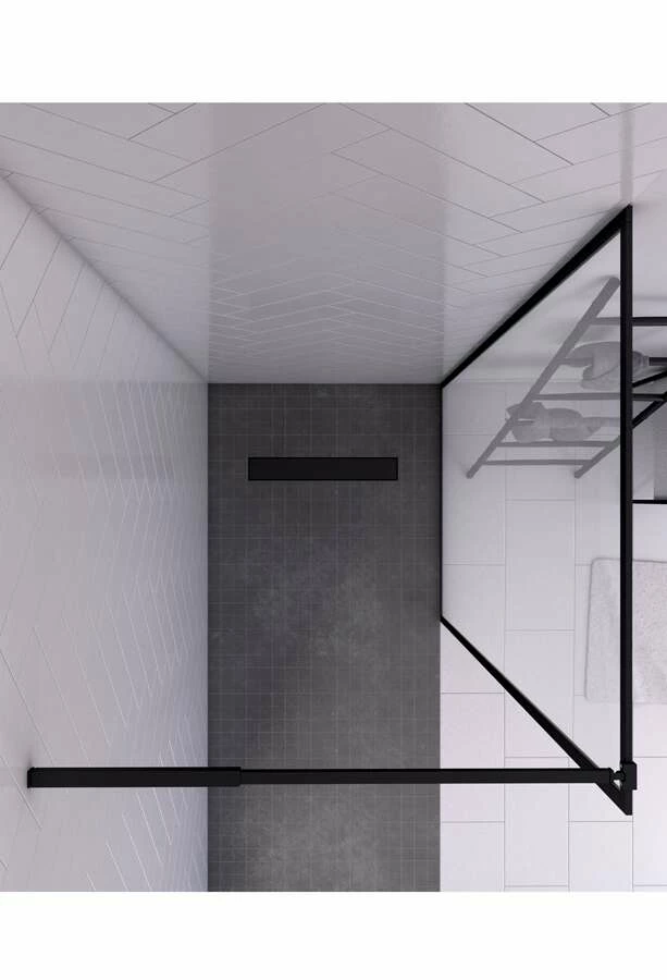 Duschmeister Walk In Max F 31 Schwarz 90 X 200 Cm – Bild 3