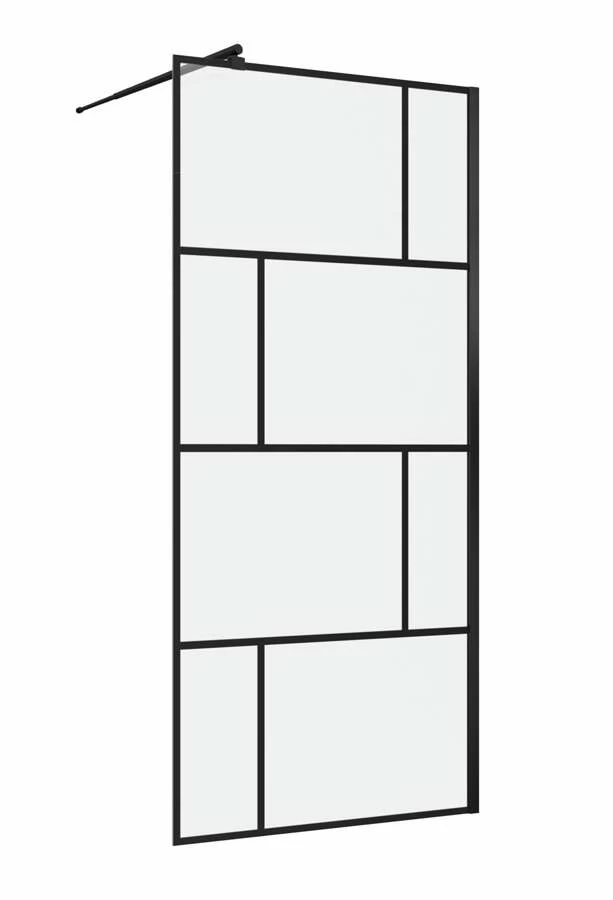 Duschmeister Walk In Max F 43 Schwarz Mit Halter 90 X 195 Cm – Bild 2