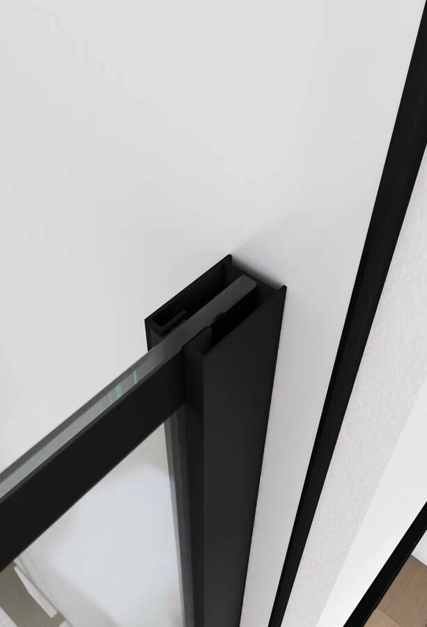 Duschmeister Walk In Max F 43 Schwarz Mit Halter 90 X 195 Cm – Bild 3