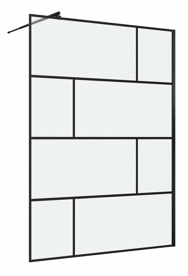 Duschmeister Walk In Max F 45 Schwarz Mit Halter 140 X 195 Cm – Bild 2