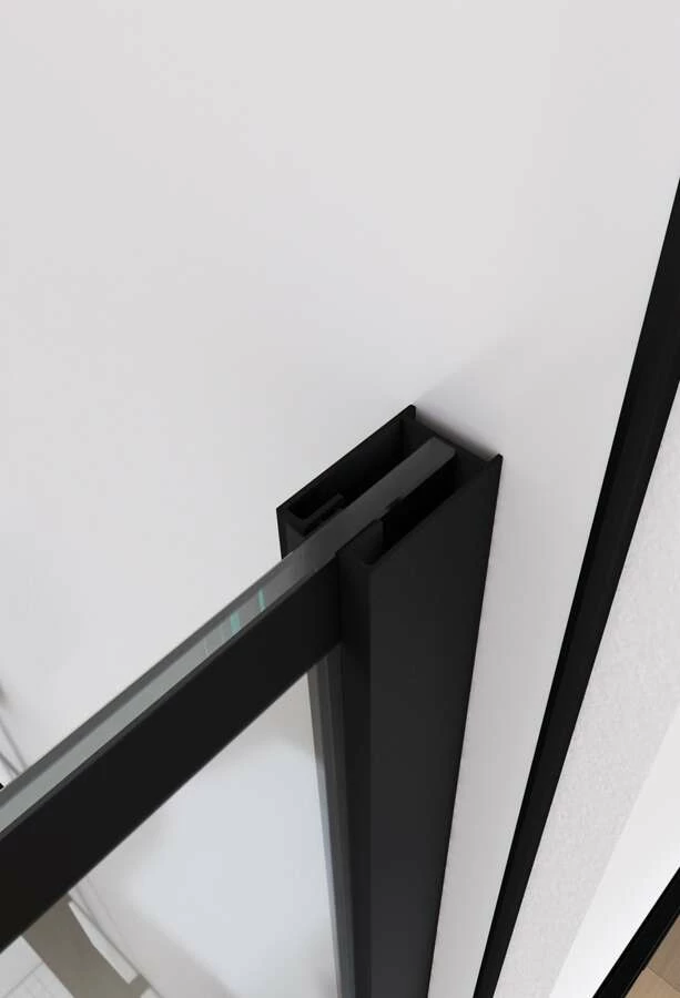 Duschmeister Walk In Max F 45 Schwarz Mit Halter 140 X 195 Cm – Bild 3