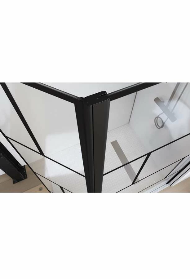 Duschmeister Walk In Max F 46 Schwarz Mit Halter 90 X 40 X 195 Cm – Bild 3