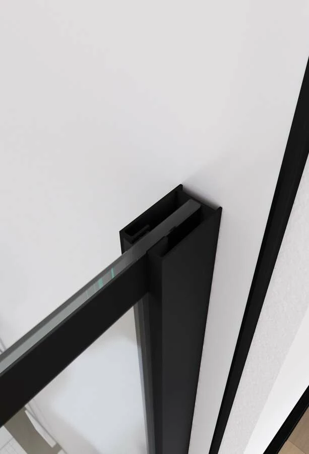 Duschmeister Walk In Max F 48 Schwarz Mit Deckenhalter 120 X 195 Cm – Bild 4