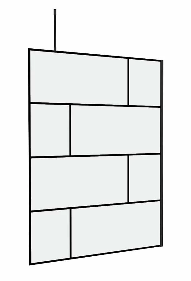 Duschmeister Walk In Max F 49 Schwarz Mit Deckenhalter 140 X 195 Cm – Bild 2