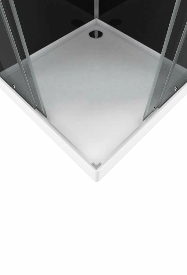 Komplettdusche Duschmeister Max F 60 Eckeinstieg Schwarz 90 X 90 X 215 Cm – Bild 4