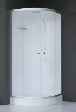 Komplettdusche Duschmeister Max F 61 Runddusche Silber 90 X 90 X 215 Cm