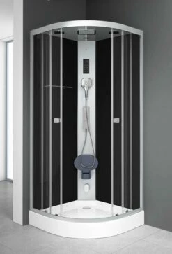 Komplettdusche Duschmeister Max F 67 Runddusche Matt Silber 90 X 90 X 215 Cm