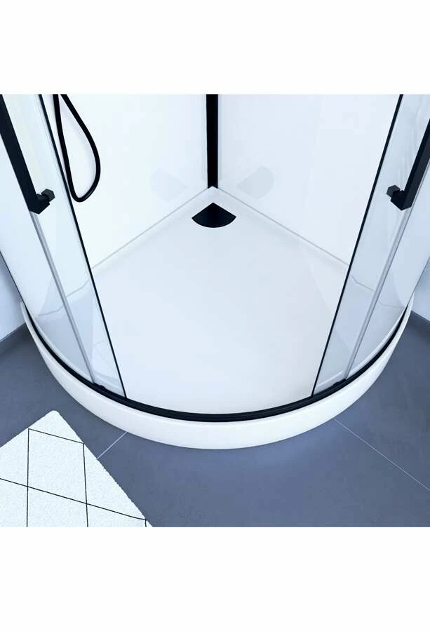 Komplettdusche Duschmeister Max F 70 Runddusche Schwarz 90 X 90 X 215 Cm – Bild 4