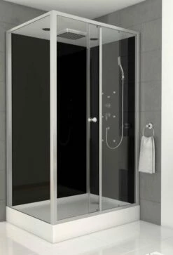 Komplettdusche Duschmeister Max F 75 Schiebetür Mit Seitenwand Chrom 110 X 80 X 215 Cm