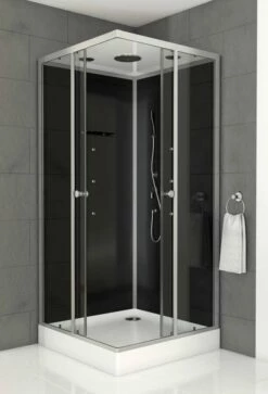 Komplettdusche Duschmeister Max F 76 Eckeinstieg Chrom 90 X 90 X 215 Cm
