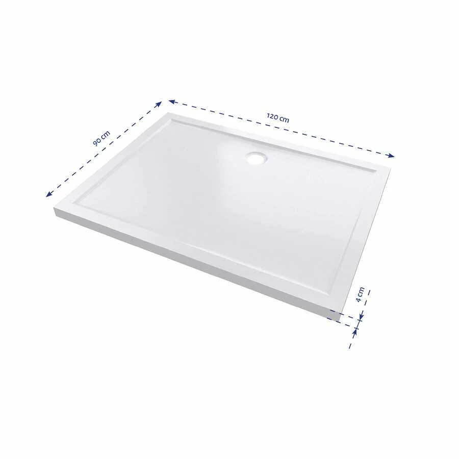 Duschmeister Duschwanne Max F 91 Acryl Weiß 120 X 90 X 4 Cm – Bild 5