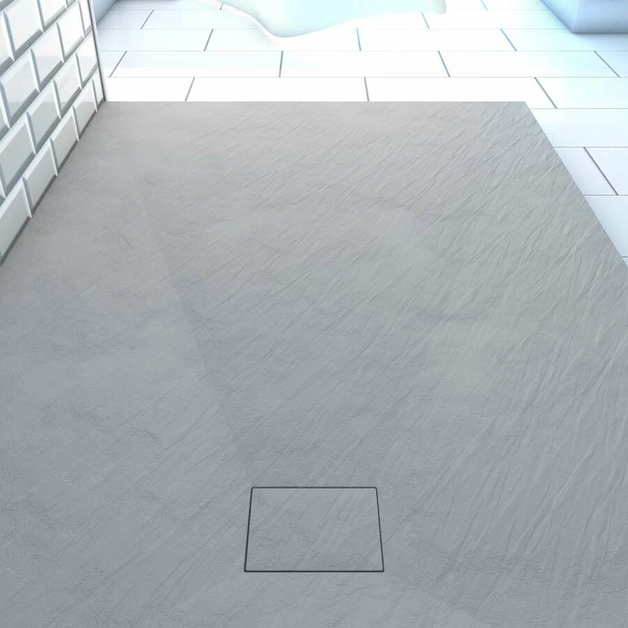 Duschmeister Duschwanne Max F 94 Mineralguss SMC Steinoptik Grau 120 X 80 â Bild 2