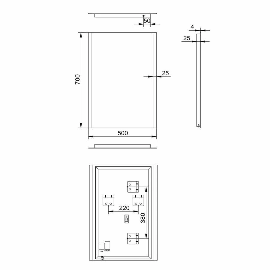 Duschmeister Leuchtspiegel Royalux TLO 50 X 70 Cm – Bild 5