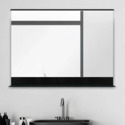 Duschmeister Leuchtspiegel Royalux TBH 80 X 60 Cm Schwarz Matt