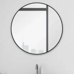 Duschmeister Spiegel Royalux TBC Rund 60 Cm Matt Schwarz