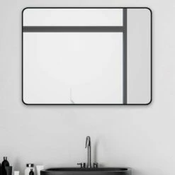 Duschmeister Spiegel Royalux TBL 80 X 60 Cm Matt Schwarz