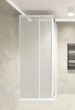 Dusar Kunstglas-Eckeinstieg Schiebetür Für Breite Variabel 75-90 H 180 Cm