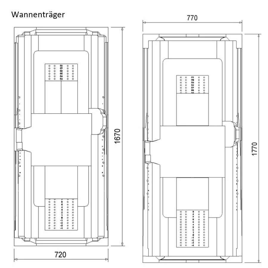 Ottofond Rechteckbadewanne Porta Weiß – Bild 3