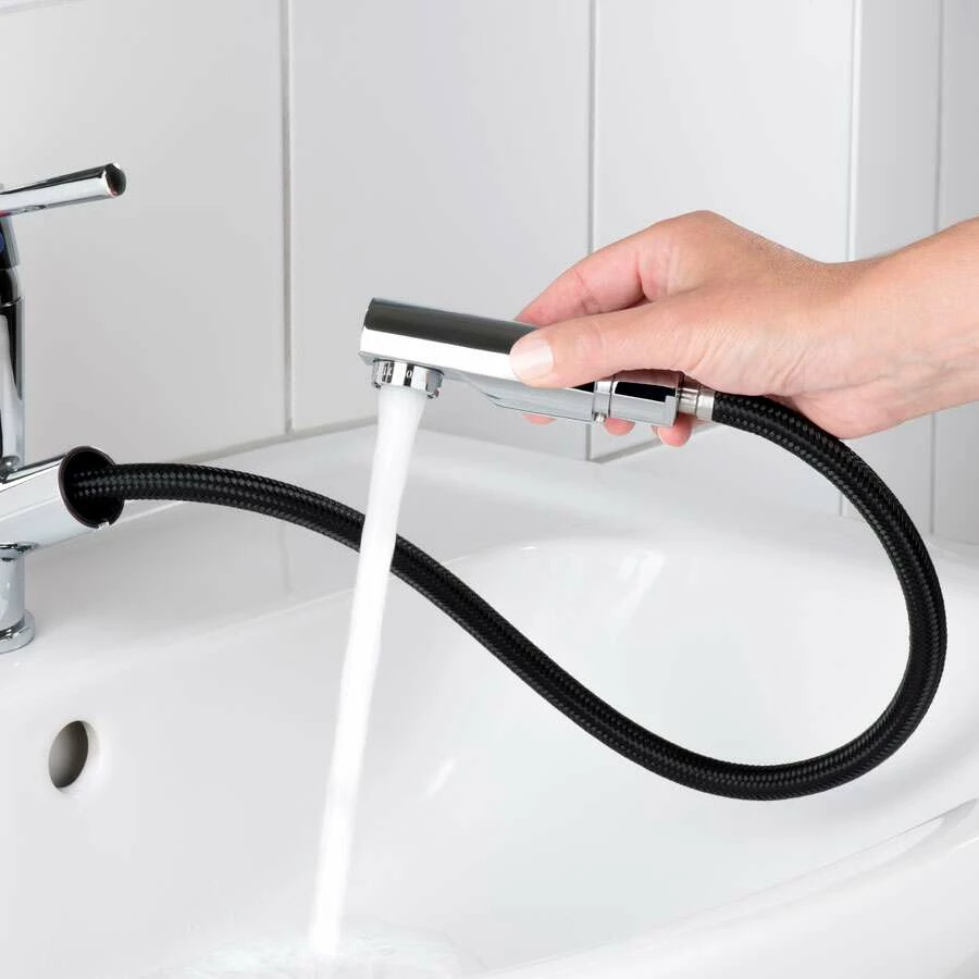 SchĂŒtte Waschtischarmatur Cornwall, Mit Herausziehbarer Haarbrause, Chrom â Bild 4