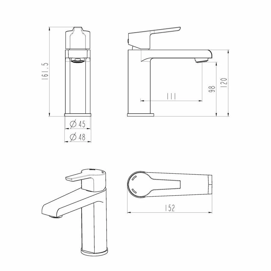 Schütte Waschtischarmatur Vita Chrom – Bild 3