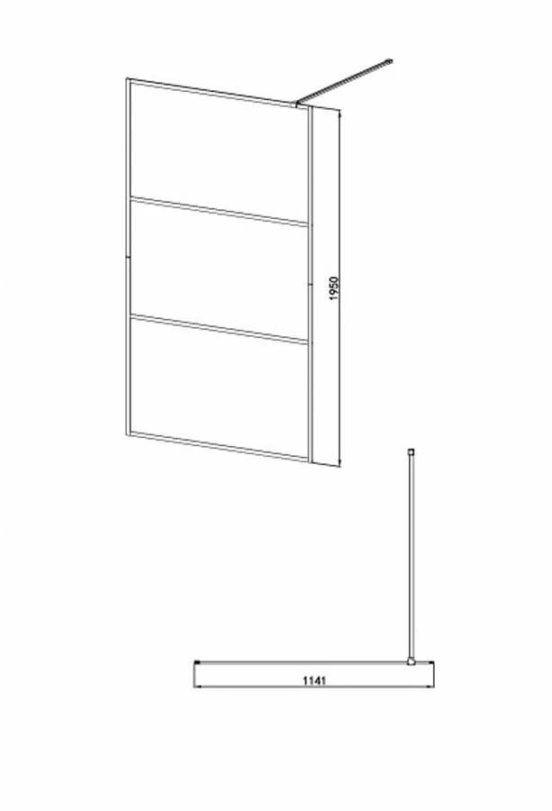 Duschmeister Duschwand Walk In Sano 507 Chrom 99 Cm Zerlegt – Bild 2